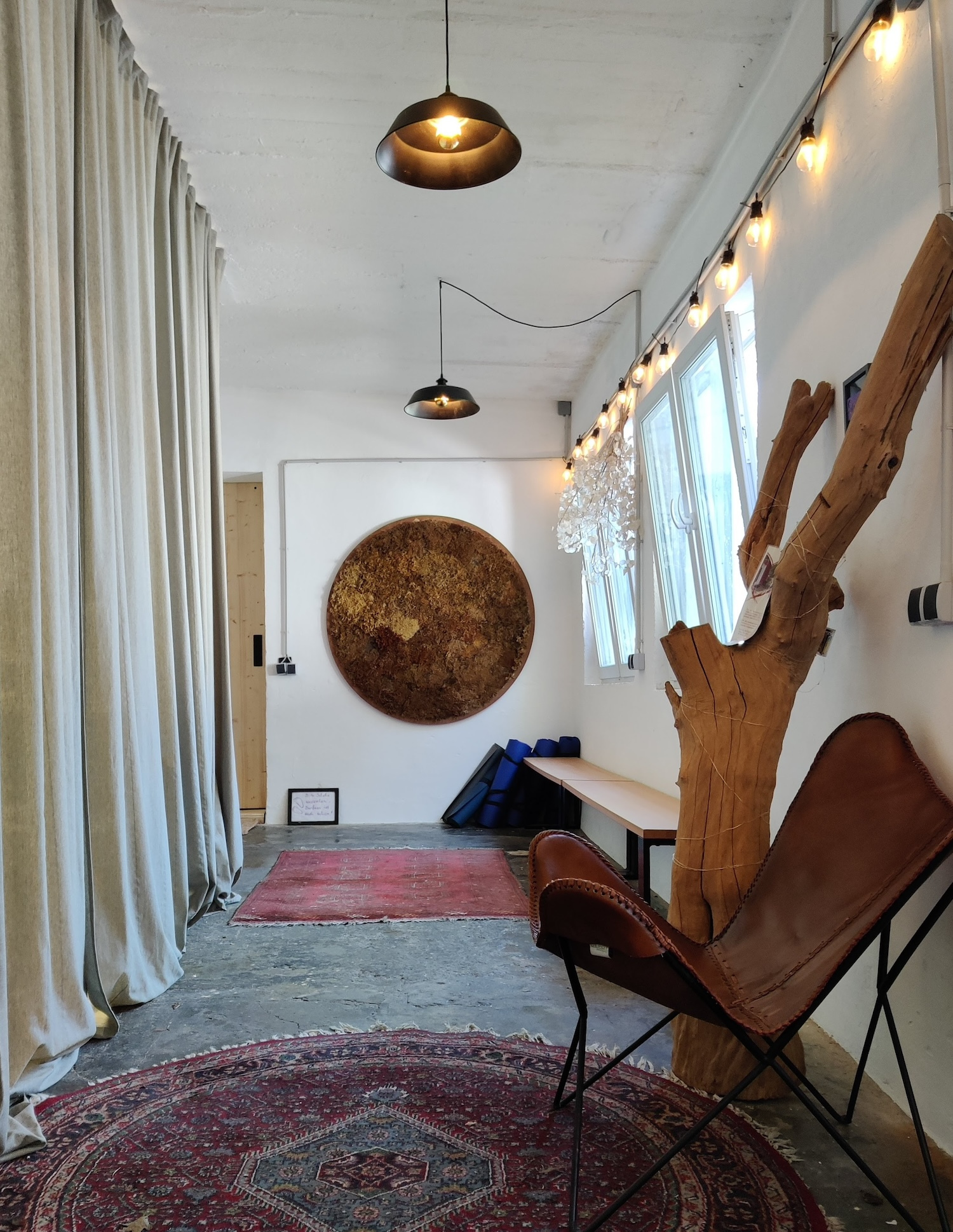 Seminarraum Alma Calma, Blick in den Umkleidebereich